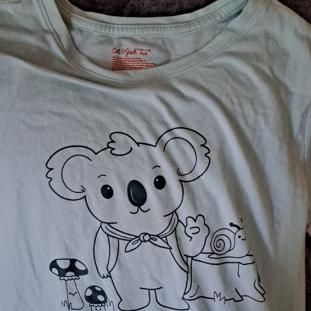 Cat & Jack Light Blue Koala Tee
